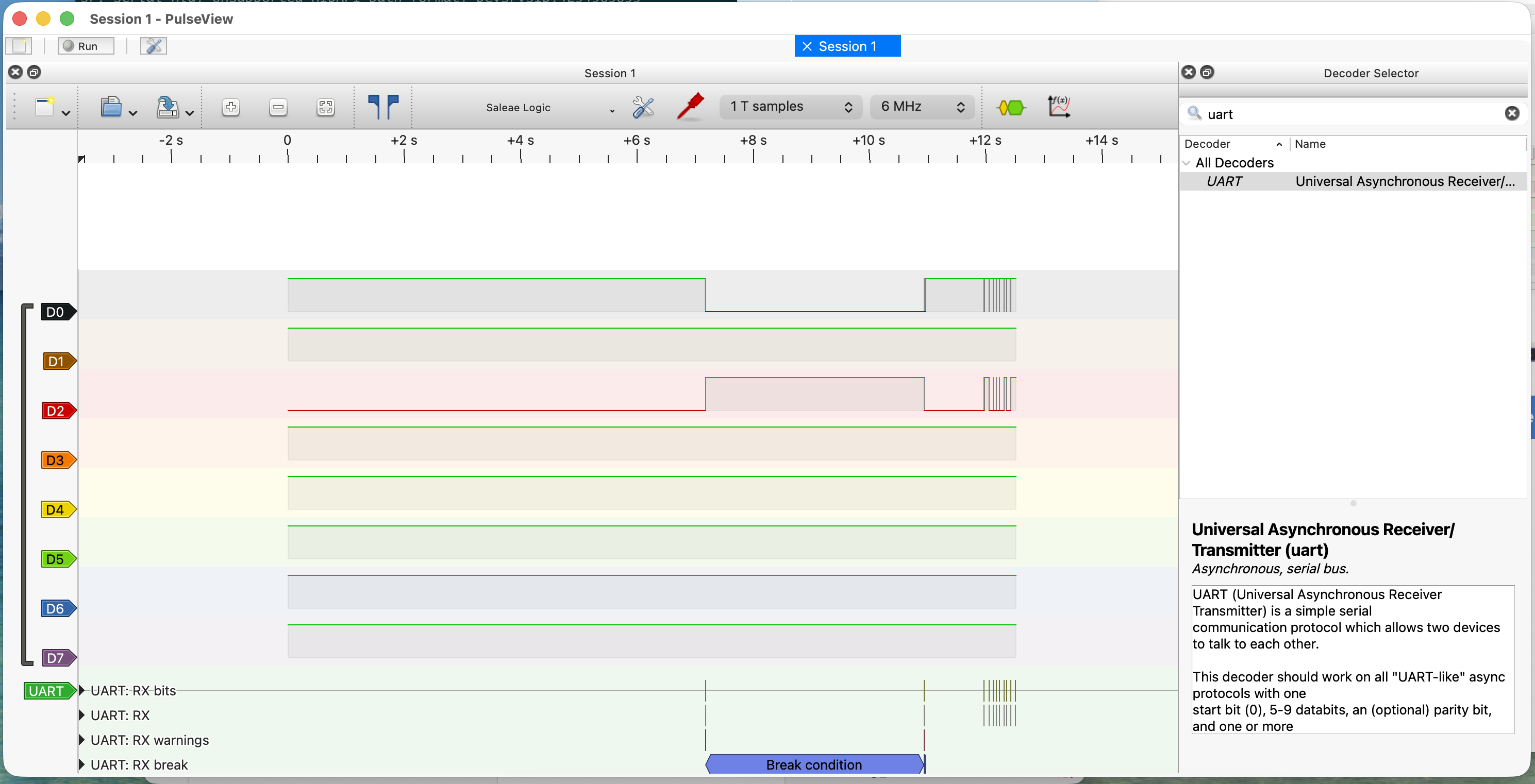 Grabbing the UART for PulseView